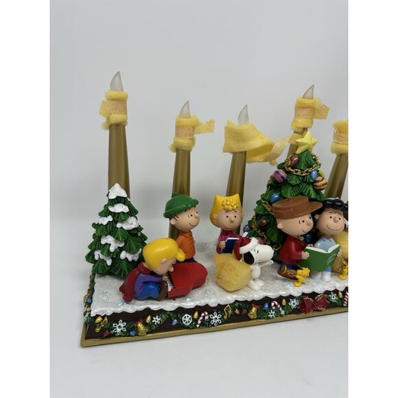 Danbury Mint Charlie Brown Peanuts Christmas Candelabra NEVER USED - Picture 2 of 8